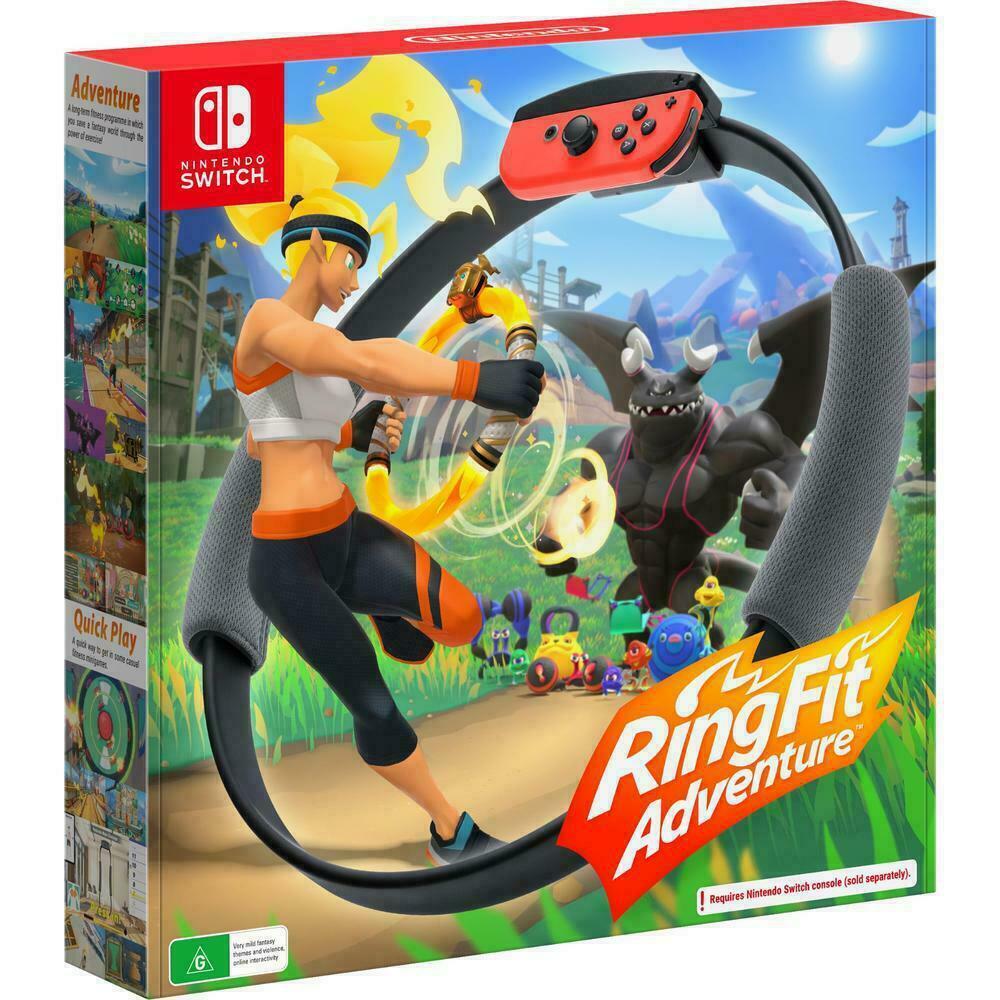 Nintendo Switch 本体 + Ring Fit Adventure Nintendo Switch Ring Fit Adventure complete w/ Wheel & Leg