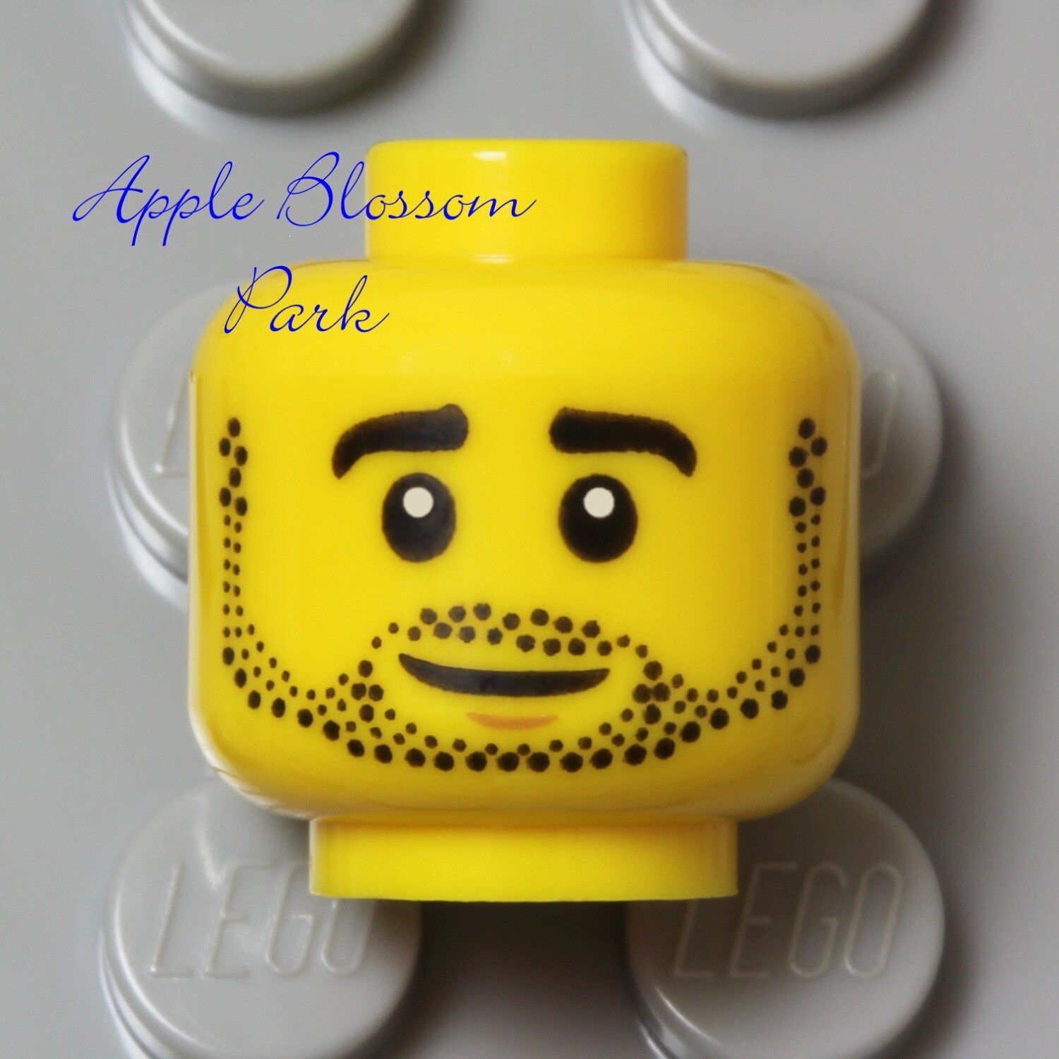 NEW Lego Police Agents MALE MINIFIG HEAD w/Black Beard Stubble Pirate ...