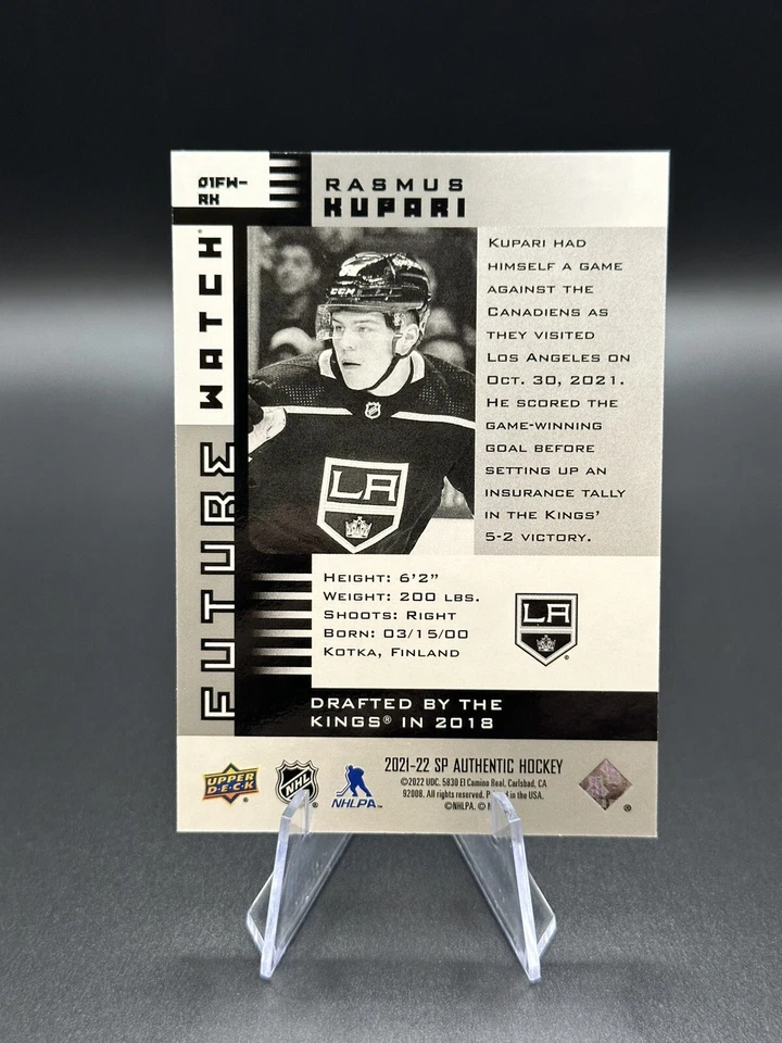 Rasmus Kupari 2021-22 SP Authentic Future Watch Retro /900 #01FW-RK - Image 2 of 2