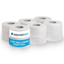 Image of Nationwide Paper 12 Rolls 2ply Toilet Tissue Rolls Soft Tissue Paper (86x80mm)
