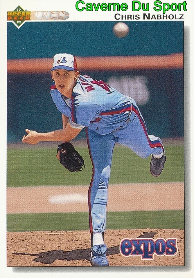 579 CHRIS NABHOLZ MONTREAL EXPOS BASEBALL CARD UPPER DECK 1992 - Photo 1/1