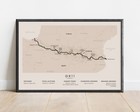 GR11 Trail Print | GR11 Long Distance Hike Map | Pyrenees Thru Hiking Wall Art