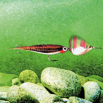 Mepps Agila TW 3,6g Streamer Silber Spinner Kunstköder für Forelle Barsch