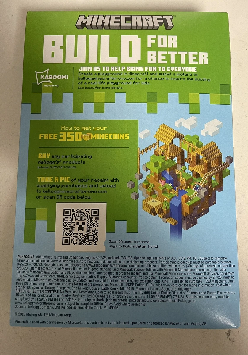 New Minecraft Kellogg's Frosted Flakes Cereal with Creeper Bit Marshmallows  | eBay