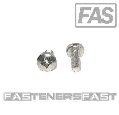 (25) M6-1.0 x14 Stainless Steel Phillips Pan Head Machine Screw DIN7985 A2 M6x14