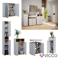 BadmöBel-Set Didi Weiß Eiche 5 Teile Vicco