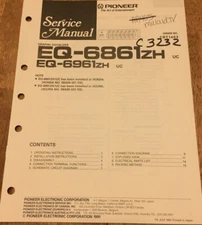 PIONEER EQ-6861ZH EQ-6961ZH GRAPHIC EQUALIZER ORIGINAL SERVICE REPAIR MANUAL 
