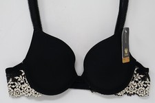 Wacoal Women's 36A Embrace Lace Contour Underwire Push-up Bra 858191 Black NWT