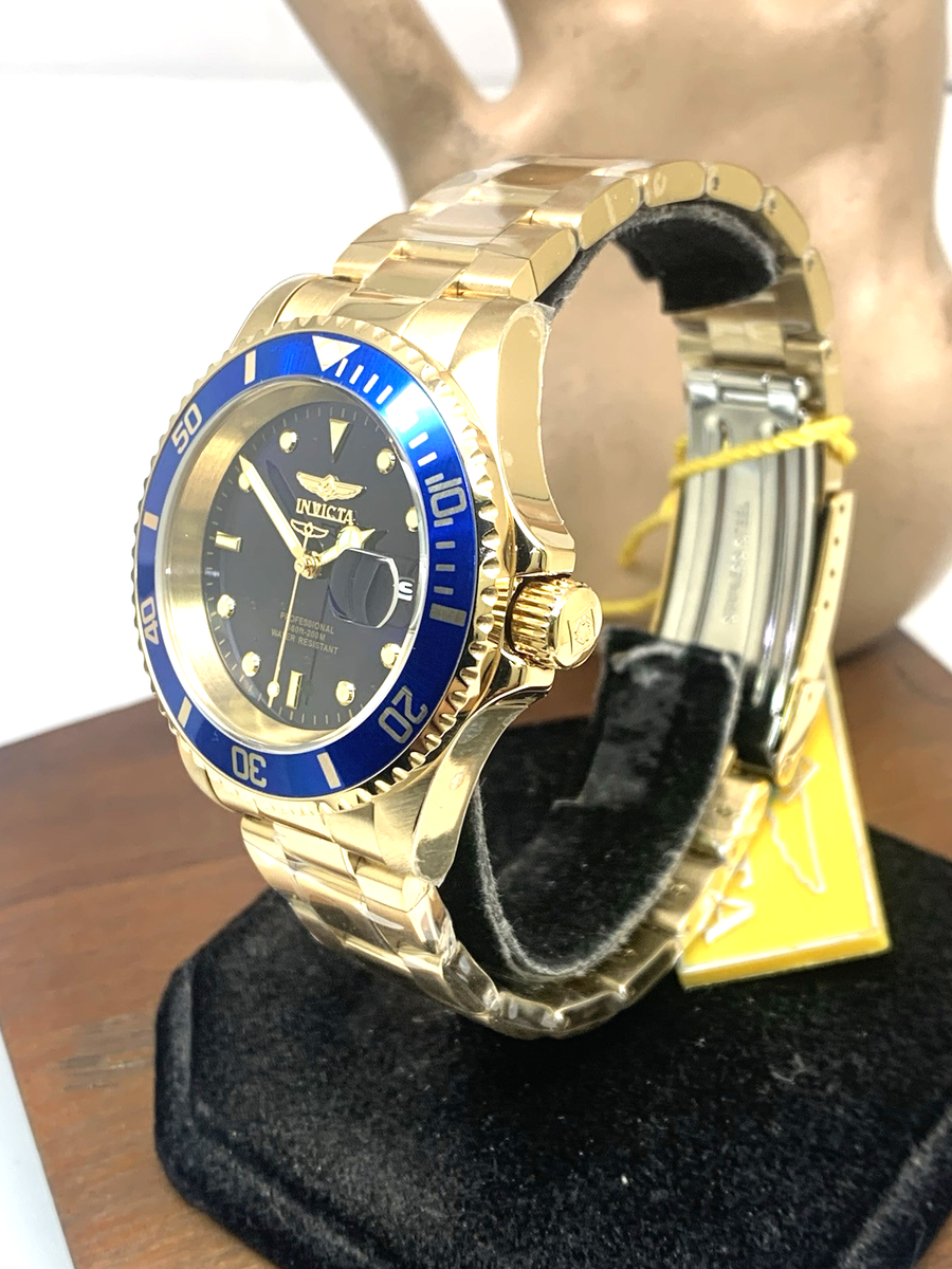 Invicta Men's Watch 26974 Pro Diver Blue Dial Quartz Gold