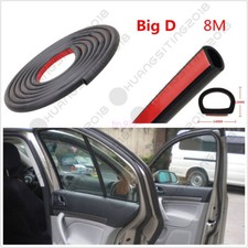 8 Meters Big D-Shape Car Off-Road Door Window EPDM Rubber Weatherstrip Black BF