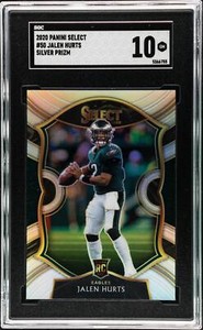 2020 Panini Select Jalen Hurts Concourse Silver Prizm #50 SGC 10 Rookie RC