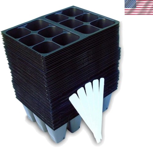 Durable 720-Cell Plastic Seedling Trays with Drainage Holes - Indoor/Outdoor Use