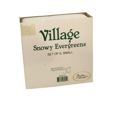 Department 56 Village Snowy Evergreens Set of 6 Small 52612