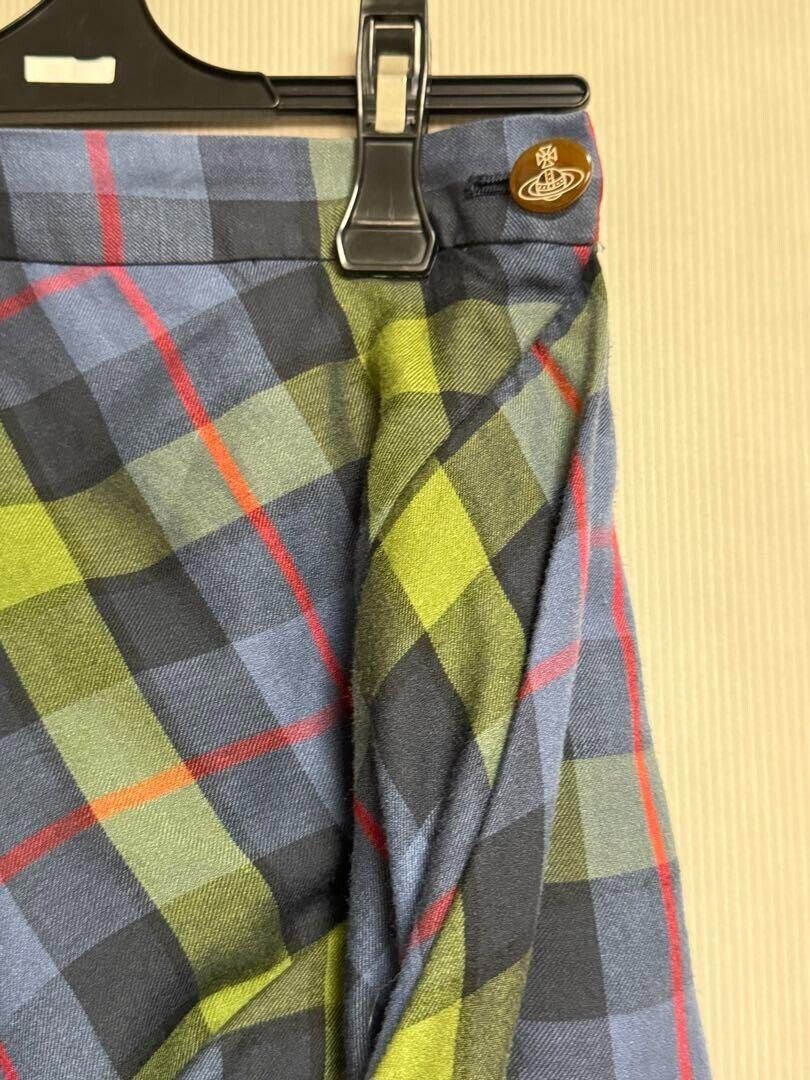 Vivienne Westwood Deformed Skirt Multicolor Plaid Pattern Vivienne Westwood Deformed Skirt Multicolor Plaid Pattern