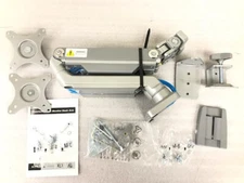 Mount-It! Dual Arm Computer Monitor Desk Mount Stand w/USB Ports Silver MI-2762