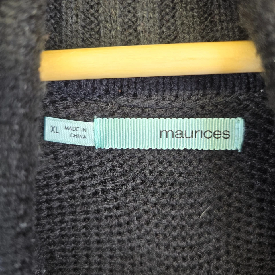 Vestido Suéter Maurices Para Mujer XL Negro Acogedor Suave Cuello Simulado Túnica Grueso Tejido Foto 4 de 4