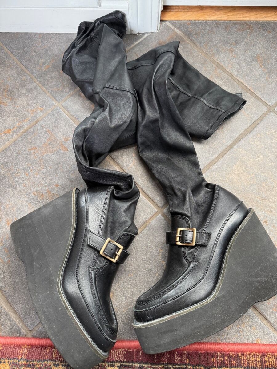 Sacai Sartorial Over the Knee Tall stretch leather boots 38 Sacai Sartorial Over the Knee Tall stretch leather boots 38