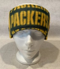 NFL Green Bay Packers Fleece Headband / Earwarmer Handcrafted Hook and Loop