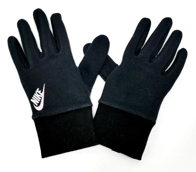 Conjunto de diadema y guantes de lana Nike Club para jóvenes medianos negros/rosa espuma Foto 2 de 4