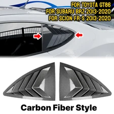 Rear Quarter Side Window Vent Louvers For Toyota GT86 Subaru BRZ Scion FRS 13-20