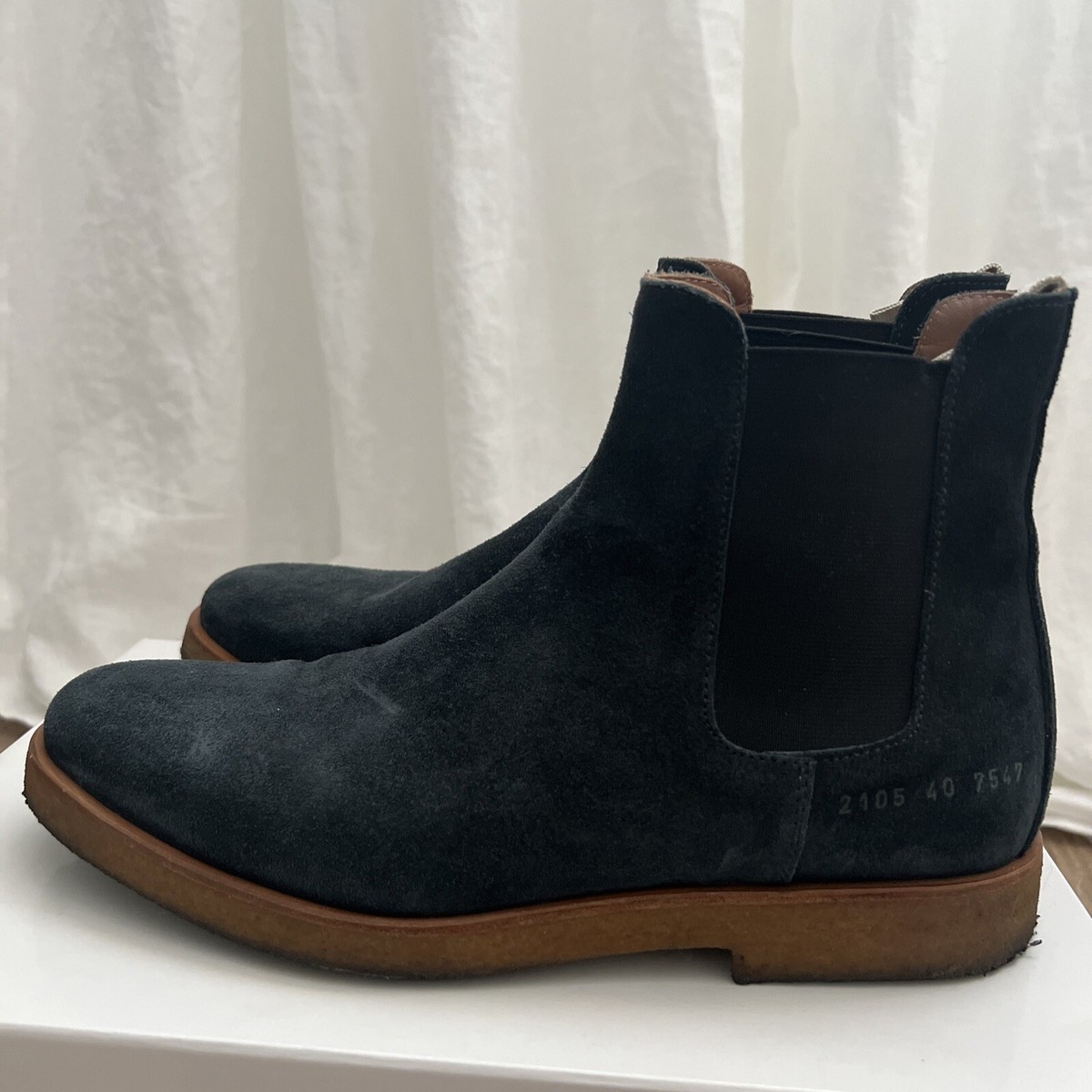 Common Projects Black Suede Boots Black Suede Zipper Boots by Common Projects on Sale main image 3