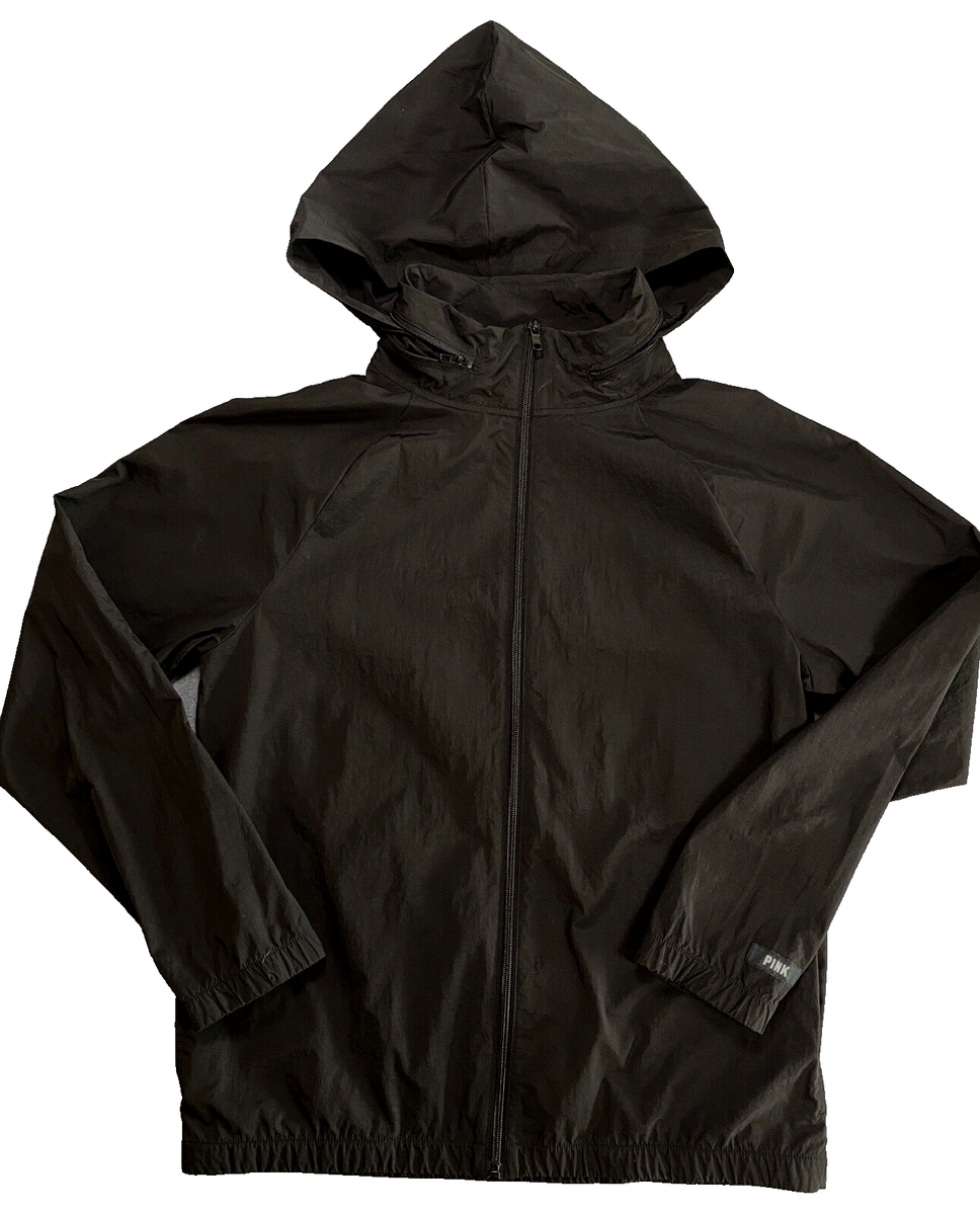 Pink Victoria's Secret Windbreaker Jacket Raincoat with Hidden Hood Size S/M