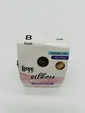 Leggs Womens Silken Mist Ultra Sheer Pantyhose NUDE Size B #97997