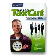 H&R Block Taxcut Premium Federal 2008 For WINDOWS & MAC NEW SEALED