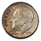 1958-D 10c Roosevelt Silver Dime - Pastel Rainbow Toning - SKU-Y5355