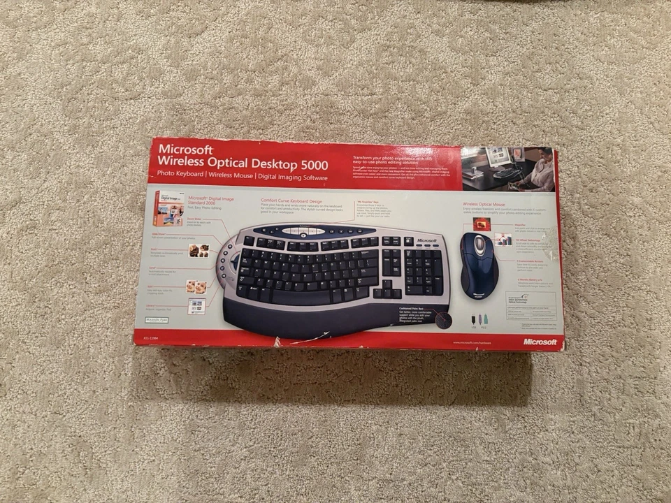 Microsoft Wireless Optical Desktop 5000 Keyboard Wireless Mouse Image Software - Image 4 of 4