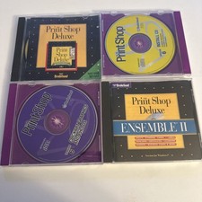 Broderbund Print Shop Deluxe Clickart Graphics And Photos Ensemble 2 4 Discs Q50