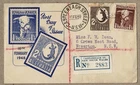 Australia 1948 Miller Bros. 1/3d Bull 2/- Crocodile Registered FDC Cover