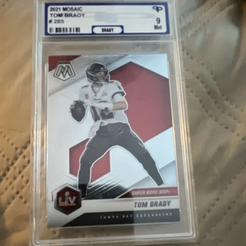 2021 Panini Mosaic Tom Brady #285 Super Bowl MVPs PSA 9 Buccaneers