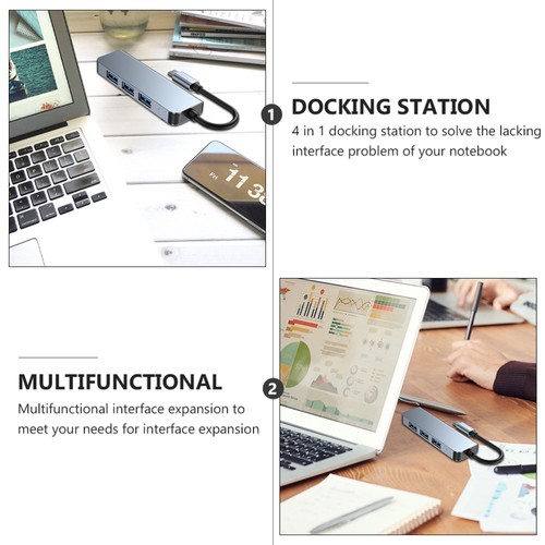 USB-Hub 4-Ports USB 3.1 -C-Übertragungsadapterzubehör Multi-Port-USB-Hub - 第 10/12 張圖片