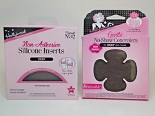 Hollywood Fashion Secrets 2‑pc Deep Tone Inserts & No‑Show Concealers #42 & #13