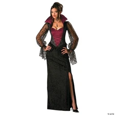 InCharacter Costumes, LLC Women's Midnight Vampiress Costume, Red/Black, Small