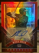 2015 ELITE EXTRA EDITION PROSPECT MICKER ADOLFO #185 AUTO VERY CLEAN CARD.