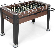 54" Foosball Table for Adults, Full Sized Game Tables with 2 Balls, Wood Arcade