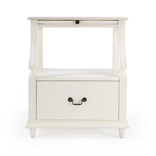 Butler Specialty Danielle Marble Nightstand In White - Picture 4 of 10