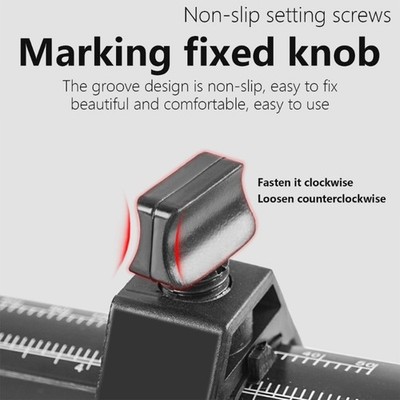 Scribing Ruler Adjustable Locking Precise Woodworking Measuring Gauges