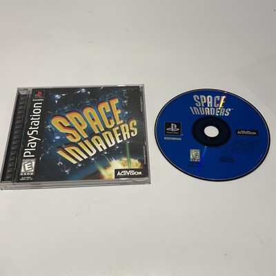 Space Invaders (Sony PlayStation 1 PS1, 1999) CIB Complete Black Label Reg Card