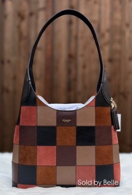 NWT Coach Coachtopia Alter/Ego Brooklyn Shoulder Bag 28 Checkered Leather Purse