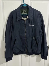Vintage Federated (Auto Parts?)Windbreaker Jacket L Blue Weatherproof Garment Co