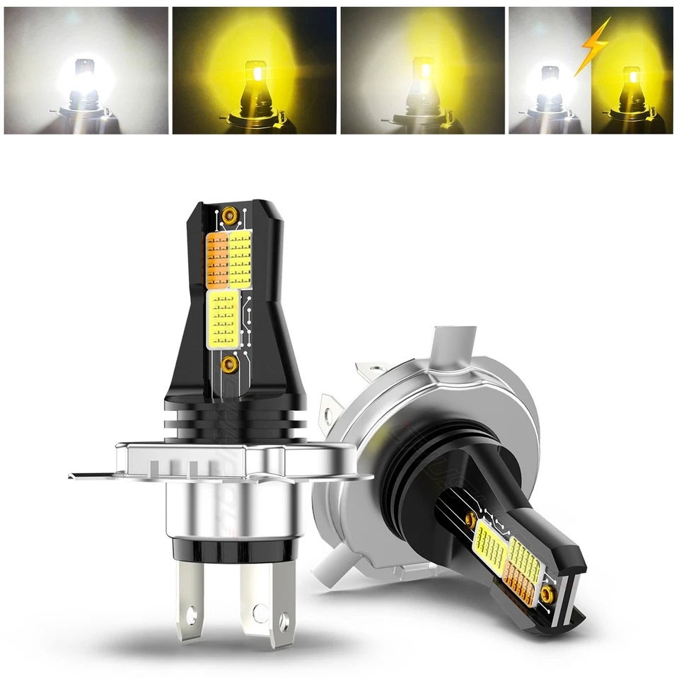 1x H4 Xenón LED Faros Motocicleta Luz Alta/Baja Ajuste Honda XR650L 1993-2017 Foto 2 de 4