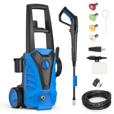 DUMOS Electric Pressure Washer, High Cleaning Machine with Foam Blue 