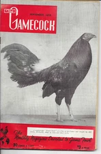 VINTAGE COLLECTIBLE Gamefowl News Magazine Devoted to Game Fowl september  1958