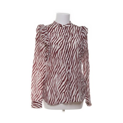 Custommade, Bluse, Größe: 36, BENNA, Rot/Weiß, Seide, Zebra, Damen #yf0