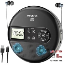 CP27BR Portable CD Player Bluetooth for Car with FM Transmitter, USB, AUX,