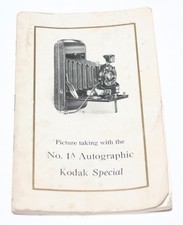 Kodak Original No. 1A Autographic 1925 Complete Instruction Manual Free USA Ship