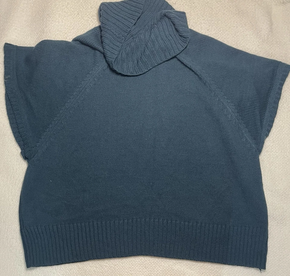 Elegante camisa suéter tejida con cable elegante vintage verde azulado Apt 9 para mujer elegante Foto 3 de 3